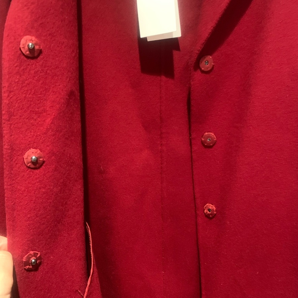 Brick Red Hugo Boss Wool Coat NWT - Picture 3 of 6